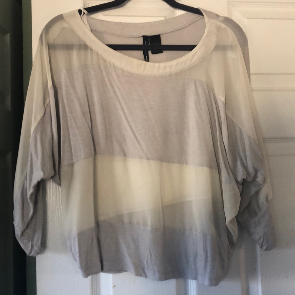 Sheer gray top